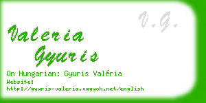 valeria gyuris business card